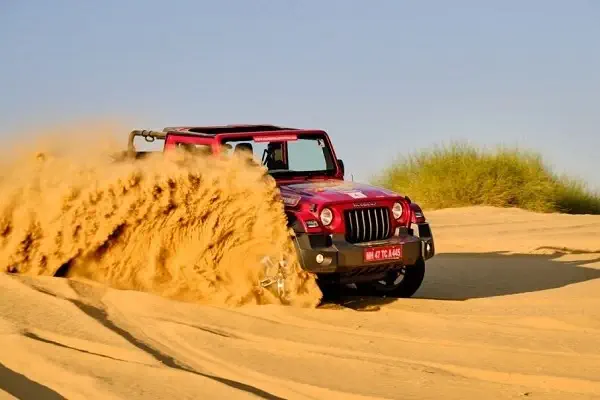 Jeep safari in dunes